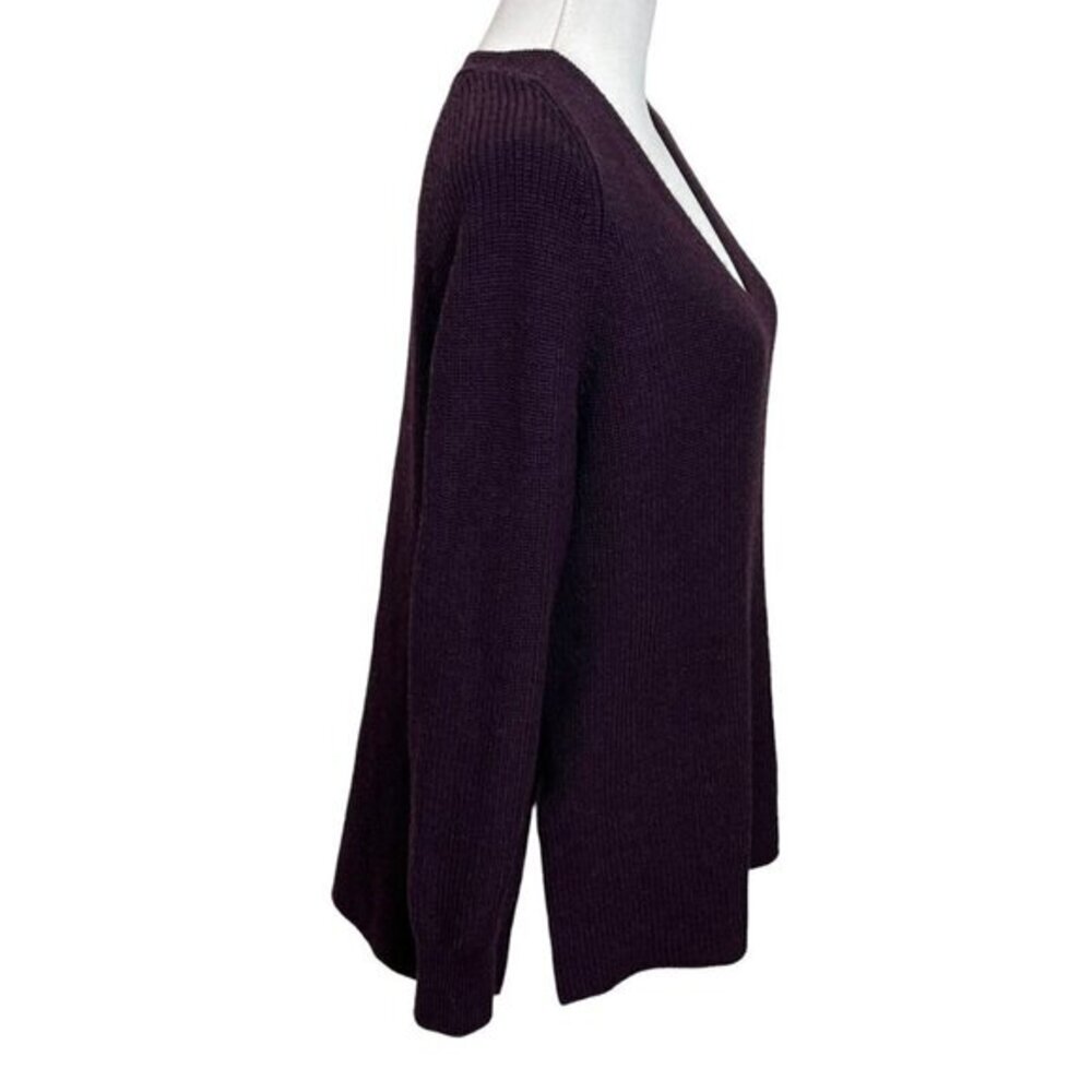 Athleta Switchback Pullover Sweater Women's XS Auberge Heather Merino Ribbed - Picture 7 of 11